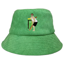 Load image into Gallery viewer, Backyard Cricket - Green Terry Bucket Hat - Dadi Cools