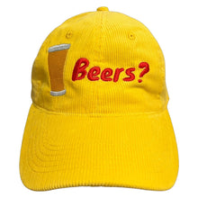 Load image into Gallery viewer, Beers? Yellow corduroy hat - Dadi Cools