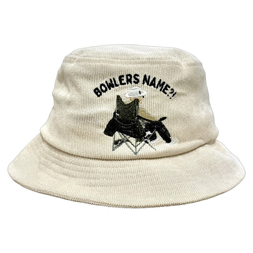 Bowlers Name - Cream Corduroy Bucket Hat - Dadi Cools