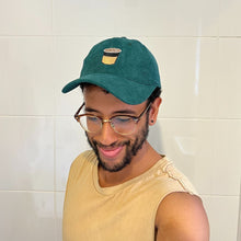 Load image into Gallery viewer, Coffee - Dark Green Corduroy Hat - Dadi Cools