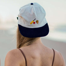 Load image into Gallery viewer, Cricket Nut - White & Blue Two Tone Corduroy Hat - Dadi Cools