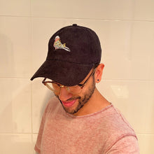 Load image into Gallery viewer, Flaming Galah - Black Corduroy Hat - Dadi Cools