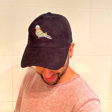 Load image into Gallery viewer, Flaming Galah - Black Corduroy Hat - Dadi Cools