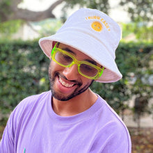 Load image into Gallery viewer, I Burn Easily - White Terry Bucket Hat - Dadi Cools