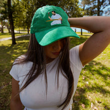 Load image into Gallery viewer, Knocking the bat in - green corduroy hat - Dadi Cools