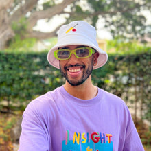 Load image into Gallery viewer, Let's Play Cricket - White Terry Bucket Hat - Dadi Cools