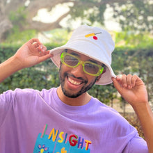 Load image into Gallery viewer, Let's Play Cricket - White Terry Bucket Hat - Dadi Cools