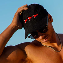 Load image into Gallery viewer, Red Flag - Black Corduroy Hat - Dadi Cools