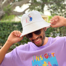Load image into Gallery viewer, The Kohli Cover Drive - White Terry Bucket Hat - Dadi Cools