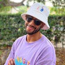 Load image into Gallery viewer, The Kohli Cover Drive - White Terry Bucket Hat - Dadi Cools
