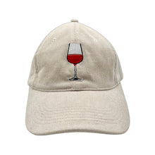Load image into Gallery viewer, Vino O'clock - Wine White Corduroy Hat - Dadi Cools