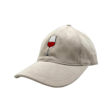 Load image into Gallery viewer, Vino O'clock - Wine White Corduroy Hat - Dadi Cools