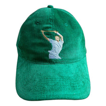 Load image into Gallery viewer, Warnie wicket celebration - green corduroy hat - Dadi Cools