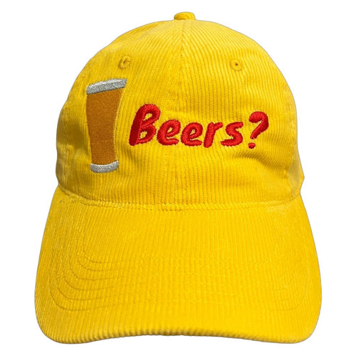 Beers? Yellow corduroy hat - Dadi Cools