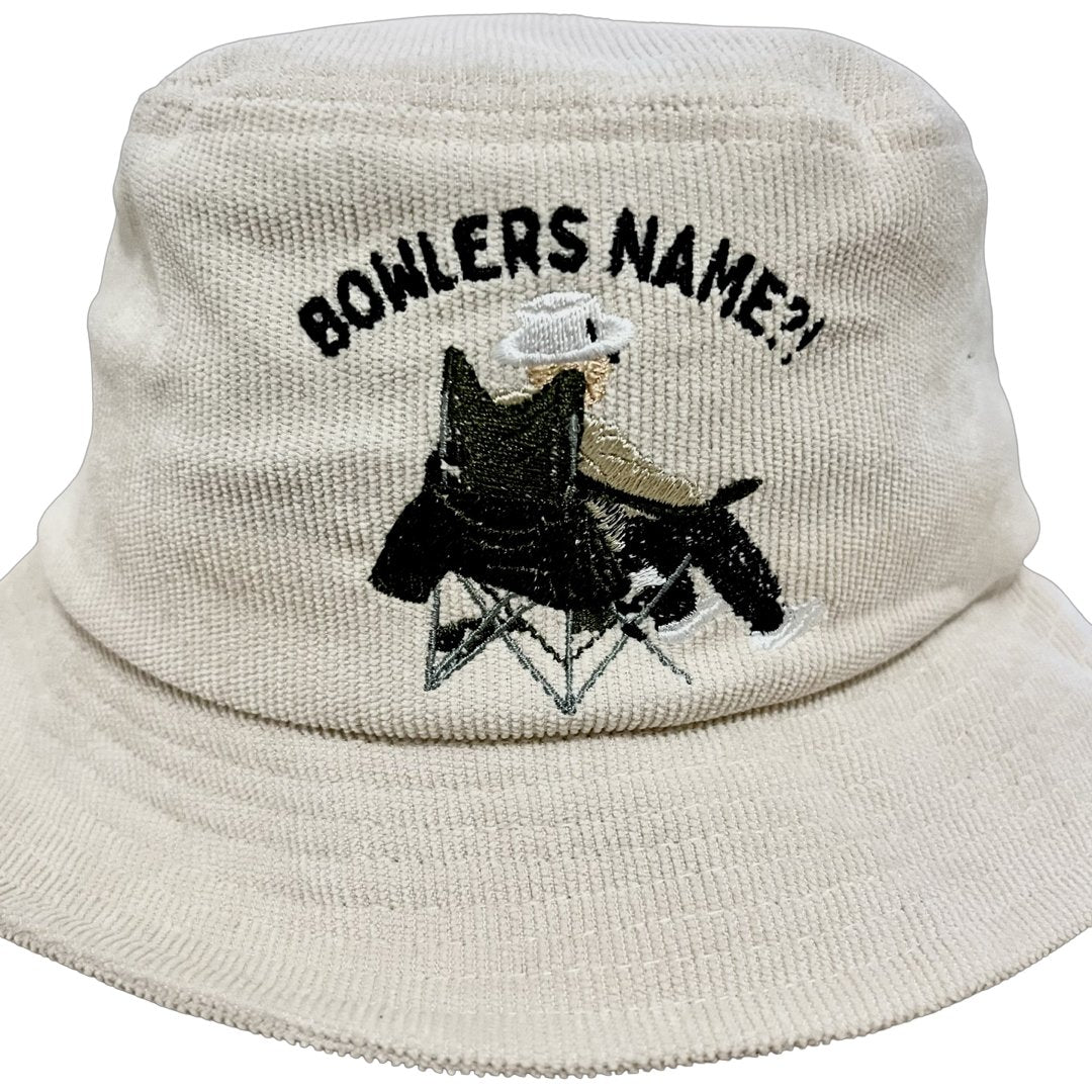 Bowlers Name Cream Corduroy Bucket Hat Dadi Cools