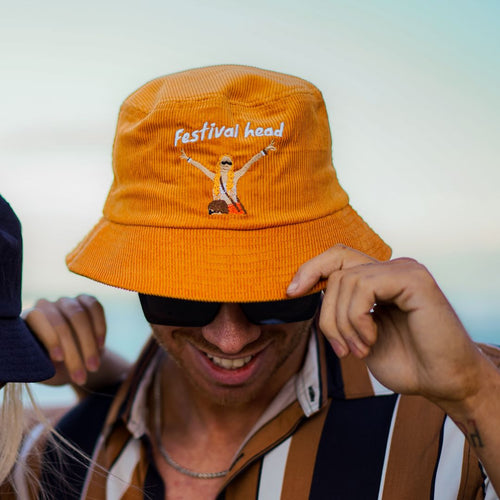 Festival Head - Brown Corduroy Bucket Hat - Dadi Cools