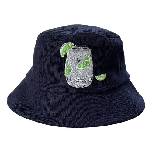Gin & Tonic - Dark Blue Corduroy Bucket Hat - Dadi Cools