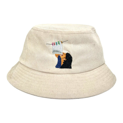 Goon Sack - White Corduroy Bucket Hat - Dadi Cools