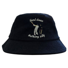 Load image into Gallery viewer, Head Down Nothing Silly - Blue Corduroy Bucket Hat - Dadi Cools
