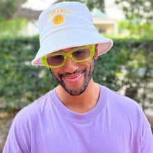 Load image into Gallery viewer, I Burn Easily - White Terry Bucket Hat - Dadi Cools
