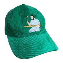 Load image into Gallery viewer, Knocking the bat in - green corduroy hat - Dadi Cools
