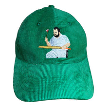 Load image into Gallery viewer, Knocking the bat in - green corduroy hat - Dadi Cools
