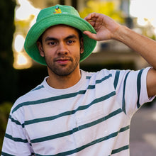 Load image into Gallery viewer, Reverse sweep - Green Terry Bucket Hat - Dadi Cools
