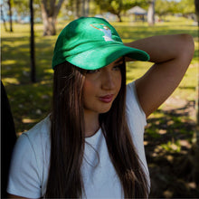 Load image into Gallery viewer, Warnie wicket celebration - green corduroy hat - Dadi Cools
