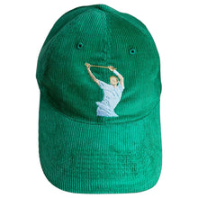 Load image into Gallery viewer, Warnie wicket celebration - green corduroy hat - Dadi Cools
